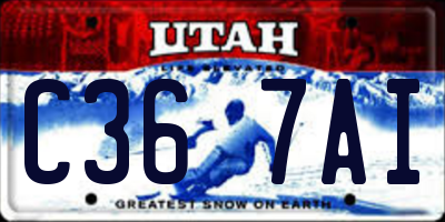 UT license plate C367AI