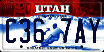 UT license plate C367AY