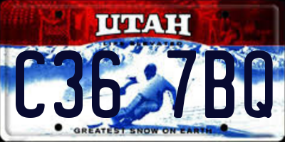 UT license plate C367BQ