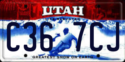 UT license plate C367CJ