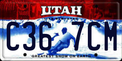 UT license plate C367CM