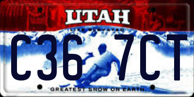 UT license plate C367CT
