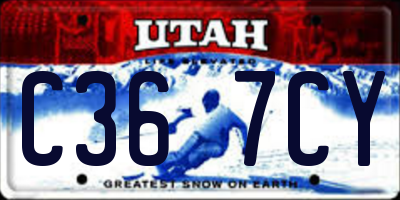 UT license plate C367CY