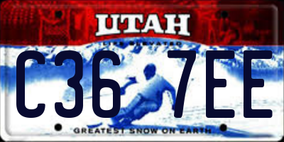 UT license plate C367EE