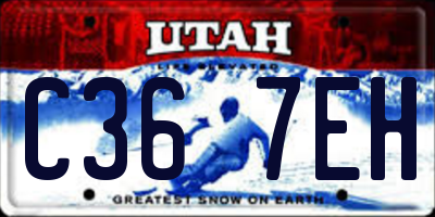 UT license plate C367EH