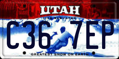 UT license plate C367EP