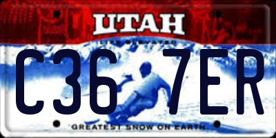 UT license plate C367ER