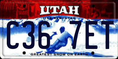 UT license plate C367ET