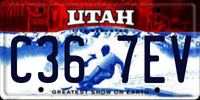 UT license plate C367EV