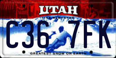 UT license plate C367FK