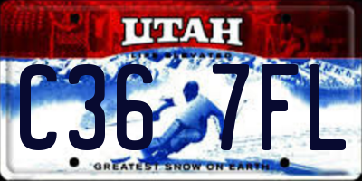 UT license plate C367FL