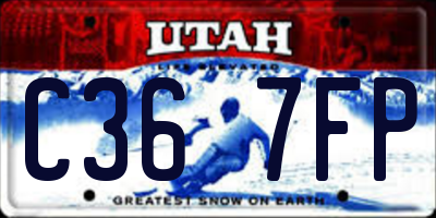 UT license plate C367FP