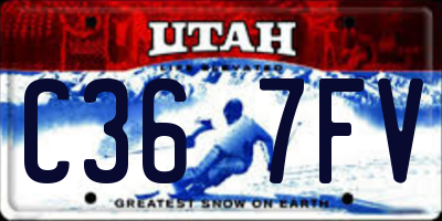 UT license plate C367FV