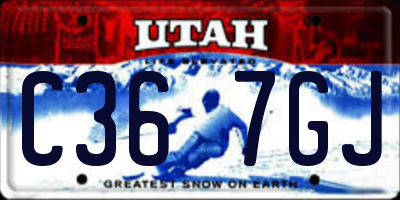 UT license plate C367GJ