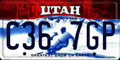 UT license plate C367GP
