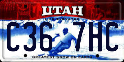 UT license plate C367HC