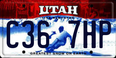 UT license plate C367HP