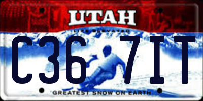 UT license plate C367IT