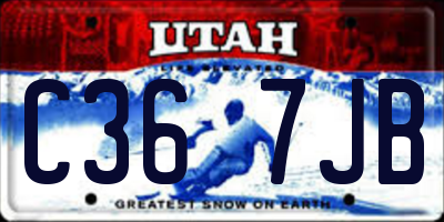 UT license plate C367JB