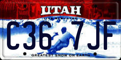 UT license plate C367JF