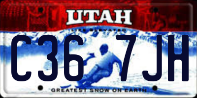 UT license plate C367JH