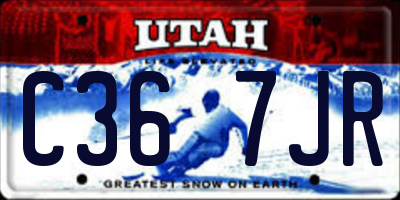 UT license plate C367JR