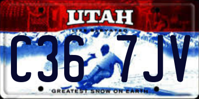 UT license plate C367JV
