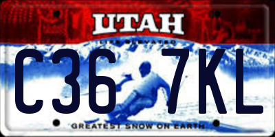 UT license plate C367KL