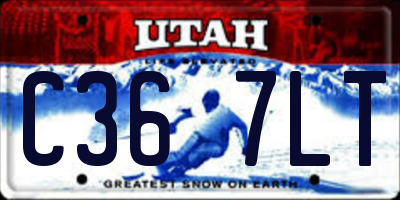 UT license plate C367LT
