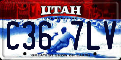 UT license plate C367LV