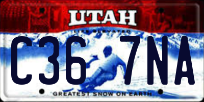 UT license plate C367NA