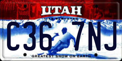 UT license plate C367NJ