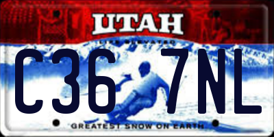 UT license plate C367NL