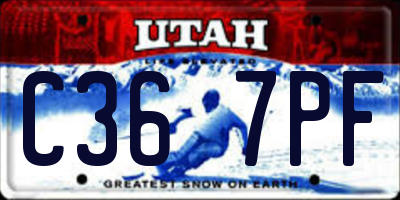 UT license plate C367PF