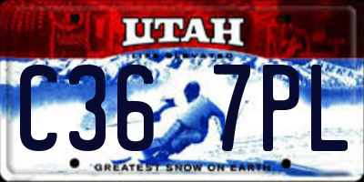 UT license plate C367PL