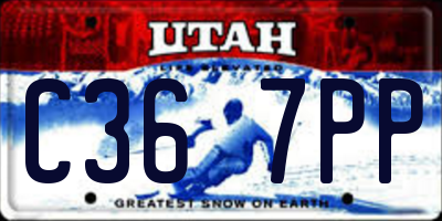 UT license plate C367PP