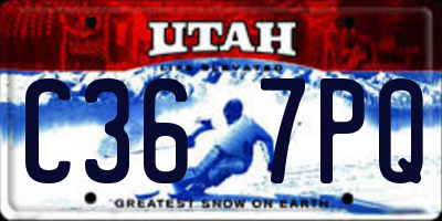 UT license plate C367PQ