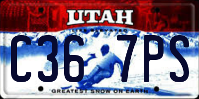 UT license plate C367PS