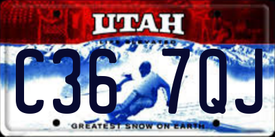 UT license plate C367QJ