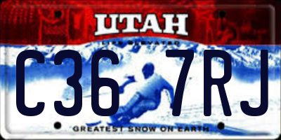 UT license plate C367RJ