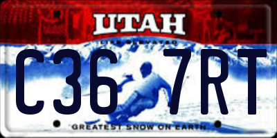 UT license plate C367RT