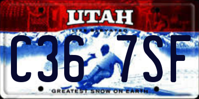 UT license plate C367SF