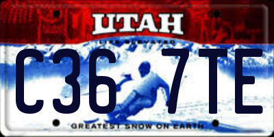 UT license plate C367TE