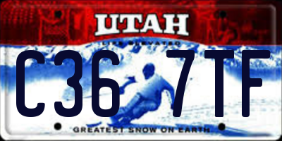 UT license plate C367TF