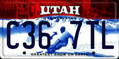 UT license plate C367TL