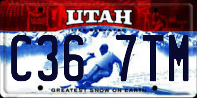 UT license plate C367TM