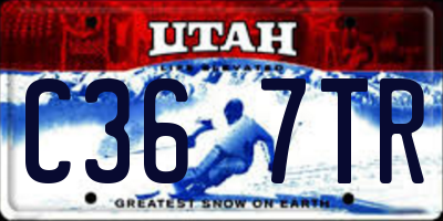 UT license plate C367TR