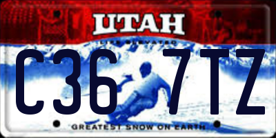 UT license plate C367TZ