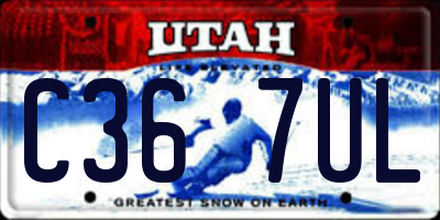 UT license plate C367UL