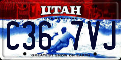 UT license plate C367VJ